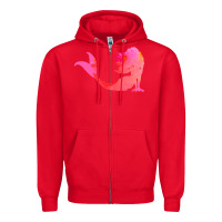 Red mermaid t  shirt pink mermaid t  shirt Zipper Hoodie - linhVisuals