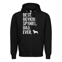 Black mens best boykin spaniel dad ever   cool dog owner gift Zipper Hoodie - linhVisuals