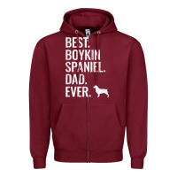 Burgundy mens best boykin spaniel dad ever   cool dog owner gift Zipper Hoodie - linhVisuals