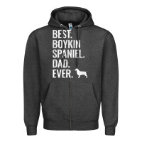 Charcoal Heather mens best boykin spaniel dad ever   cool dog owner gift Zipper Hoodie - linhVisuals