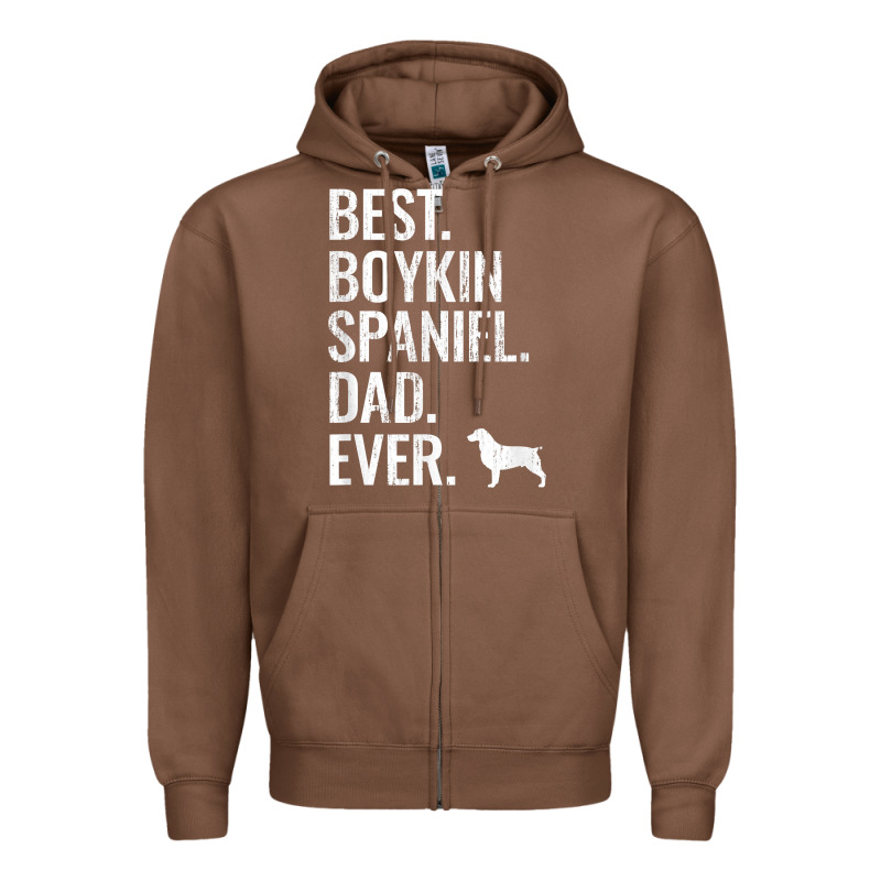 Mens Best Boykin Spaniel Dad Ever   Cool Dog Owner Gift Zipper Hoodie by linhVisuals | Teevron