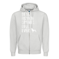 Dove Grey mens best boykin spaniel dad ever   cool dog owner gift Zipper Hoodie - linhVisuals