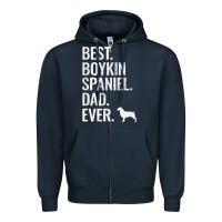 Navy mens best boykin spaniel dad ever   cool dog owner gift Zipper Hoodie - linhVisuals