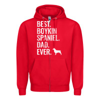 Red mens best boykin spaniel dad ever   cool dog owner gift Zipper Hoodie - linhVisuals