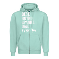 Seafoam mens best boykin spaniel dad ever   cool dog owner gift Zipper Hoodie - linhVisuals