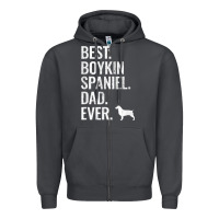 Smoke mens best boykin spaniel dad ever   cool dog owner gift Zipper Hoodie - linhVisuals