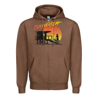 Chestnut baywatch lifeguard sunset t shirt Zipper Hoodie - linhVisuals