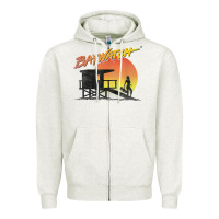 Oatmeal Heather baywatch lifeguard sunset t shirt Zipper Hoodie - linhVisuals
