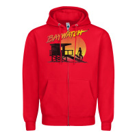 Red baywatch lifeguard sunset t shirt Zipper Hoodie - linhVisuals