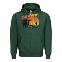 Sports Green baywatch lifeguard sunset t shirt Zipper Hoodie - linhVisuals