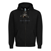 Black ah 64 apache longbow helicopter t shirt t shirt Zipper Hoodie - linhVisuals
