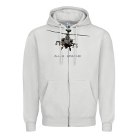 Dove Grey ah 64 apache longbow helicopter t shirt t shirt Zipper Hoodie - linhVisuals