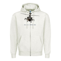 Oatmeal Heather ah 64 apache longbow helicopter t shirt t shirt Zipper Hoodie - linhVisuals