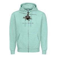 Seafoam ah 64 apache longbow helicopter t shirt t shirt Zipper Hoodie - linhVisuals