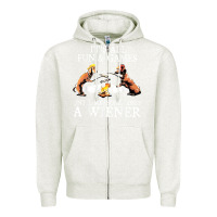 Oatmeal Heather it's all fun and games until someone loses a wiener shirt Zipper Hoodie - linhVisuals