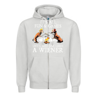 Dove Grey it's all fun and games until someone loses a wiener shirt Zipper Hoodie - linhVisuals