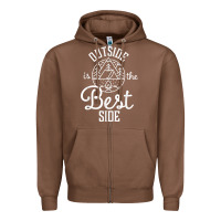 Chestnut outside is the best side for outdoor campers and hikers t shirt Zipper Hoodie - linhVisuals