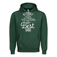 Sports Green outside is the best side for outdoor campers and hikers t shirt Zipper Hoodie - linhVisuals