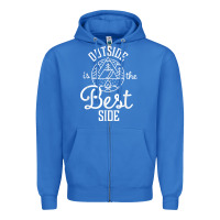 True Royal outside is the best side for outdoor campers and hikers t shirt Zipper Hoodie - linhVisuals