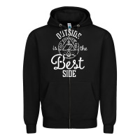 Black outside is the best side for outdoor campers and hikers t shirt Zipper Hoodie - linhVisuals