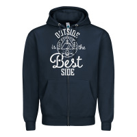 Navy outside is the best side for outdoor campers and hikers t shirt Zipper Hoodie - linhVisuals