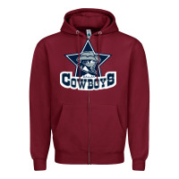 Burgundy the cowboys football Zipper Hoodie - linhVisuals