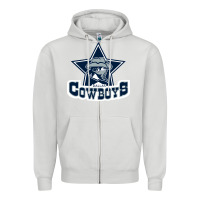 Dove Grey the cowboys football Zipper Hoodie - linhVisuals