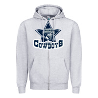 Heather Grey the cowboys football Zipper Hoodie - linhVisuals
