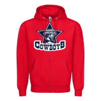 Red the cowboys football Zipper Hoodie - linhVisuals