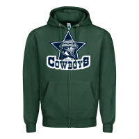 Sports Green the cowboys football Zipper Hoodie - linhVisuals