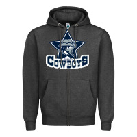 Charcoal Heather the cowboys football Zipper Hoodie - linhVisuals