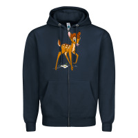 Navy bambi Zipper Hoodie - linhVisuals