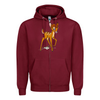 Burgundy bambi Zipper Hoodie - linhVisuals