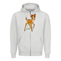 Dove Grey bambi Zipper Hoodie - linhVisuals
