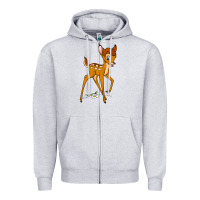 Heather Grey bambi Zipper Hoodie - linhVisuals