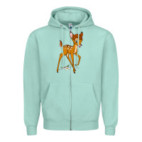 Seafoam bambi Zipper Hoodie - linhVisuals