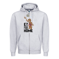 Heather Grey e.t. phone home spaceship flying away premium t shirt Zipper Hoodie - linhVisuals