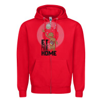Red e.t. phone home spaceship flying away premium t shirt Zipper Hoodie - linhVisuals
