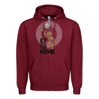 Burgundy e.t. phone home spaceship flying away premium t shirt Zipper Hoodie - linhVisuals