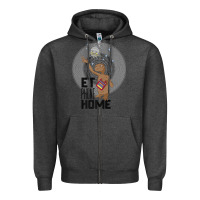 Charcoal Heather e.t. phone home spaceship flying away premium t shirt Zipper Hoodie - linhVisuals