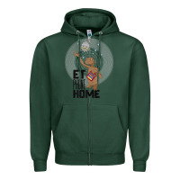 Sports Green e.t. phone home spaceship flying away premium t shirt Zipper Hoodie - linhVisuals