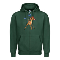 Sports Green bambi Zipper Hoodie - linhVisuals