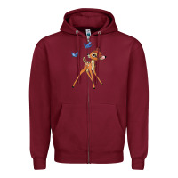 Burgundy bambi Zipper Hoodie - linhVisuals
