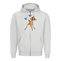 Dove Grey bambi Zipper Hoodie - linhVisuals