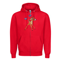 Red bambi Zipper Hoodie - linhVisuals