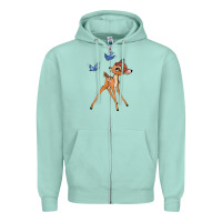 Seafoam bambi Zipper Hoodie - linhVisuals