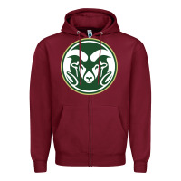 Burgundy The colorado state rams Zipper Hoodie - linhVisuals
