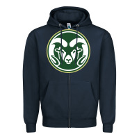Navy The colorado state rams Zipper Hoodie - linhVisuals