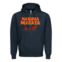 Navy lion king hakuna matata Zipper Hoodie - linhVisuals