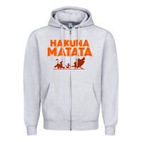 Heather Grey lion king hakuna matata Zipper Hoodie - linhVisuals